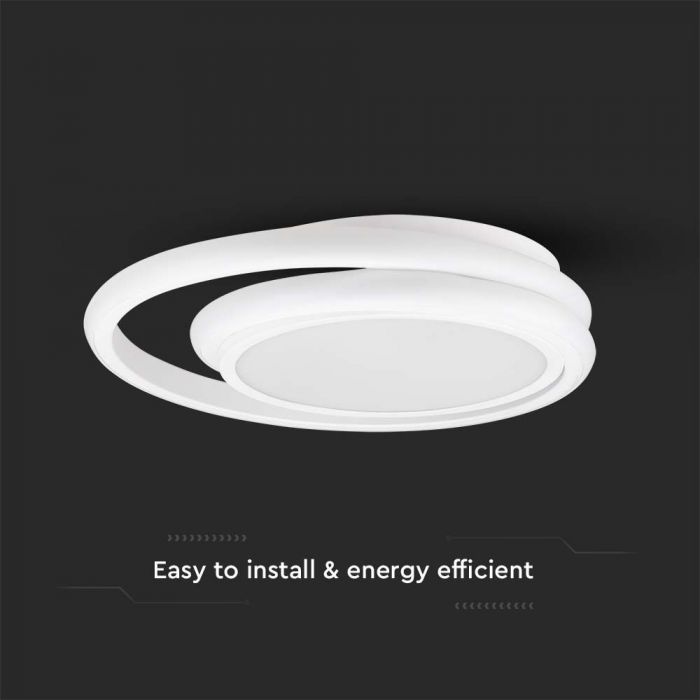 LED DESIGNER CEILING LIGHT 38W DL DOUBLE ROUND WHITE