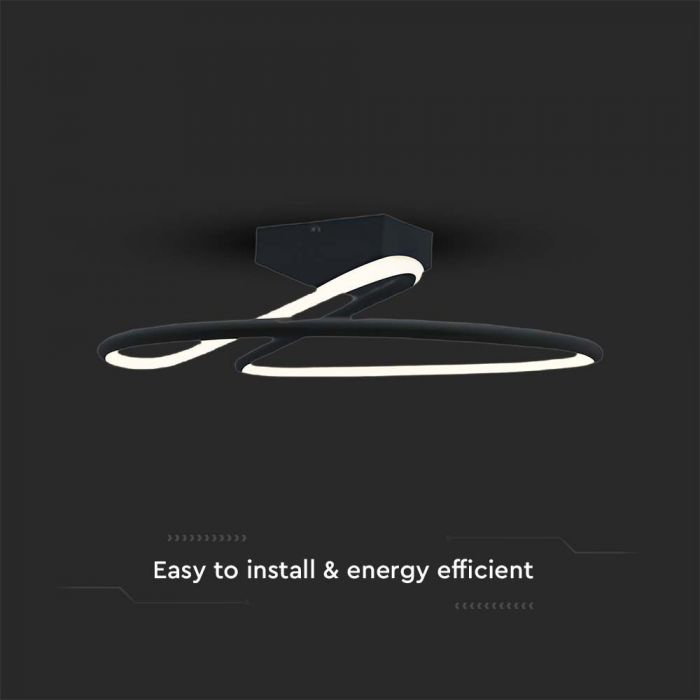 LED DESIGNER CEILING LIGHT 20W 2130lm DL 250x130mm BLACK