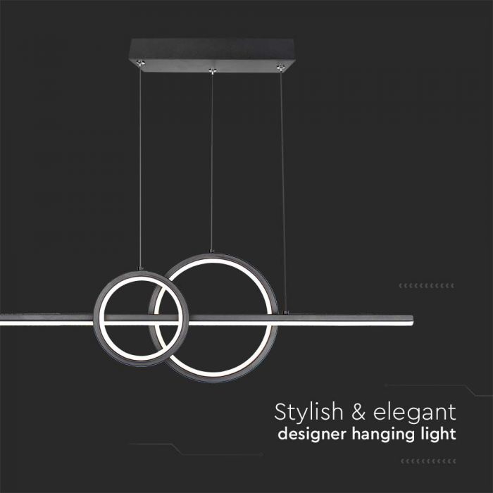 LED DESIGNER HANGING LIGHT 17W 1500 lm DL 915x215mm BLACK