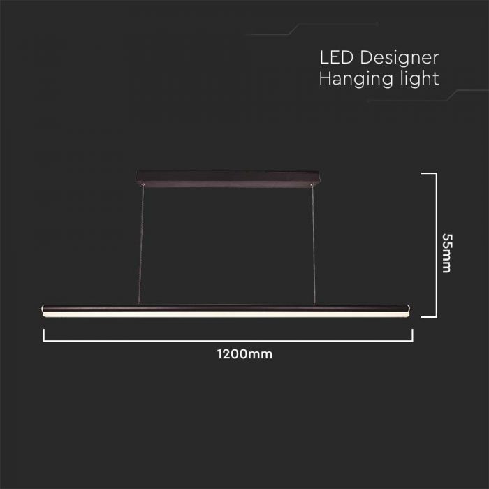 LED DESIGNER HANGING LIGHT 23W 3IN1 BLACK
