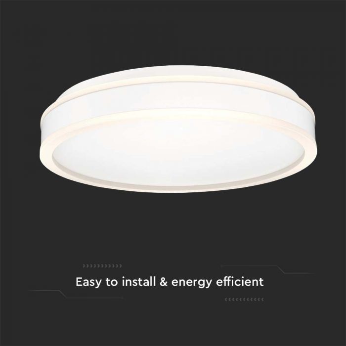 LED DESIGNER CEILING LIGHT 24W DL 2500lm WHITE RD 450x62mm
