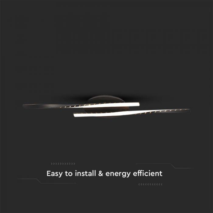 LED DESIGNER LIGHT TWO LINES 12W WW 1280lm 945x60mm BLACK