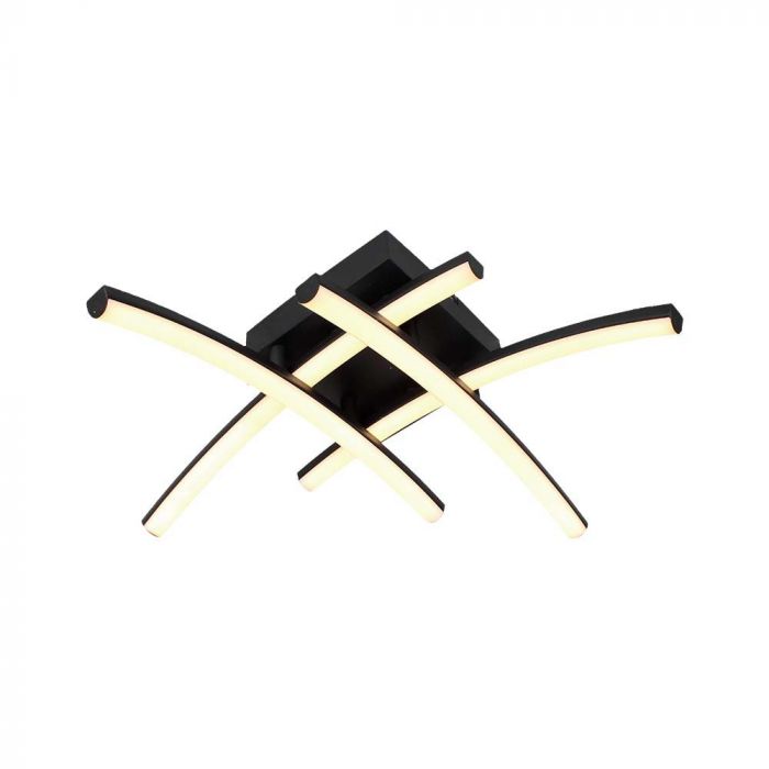 LED DESIGNER CEILING LIGHT 24W WW 2500lm BLACK 125x445mm