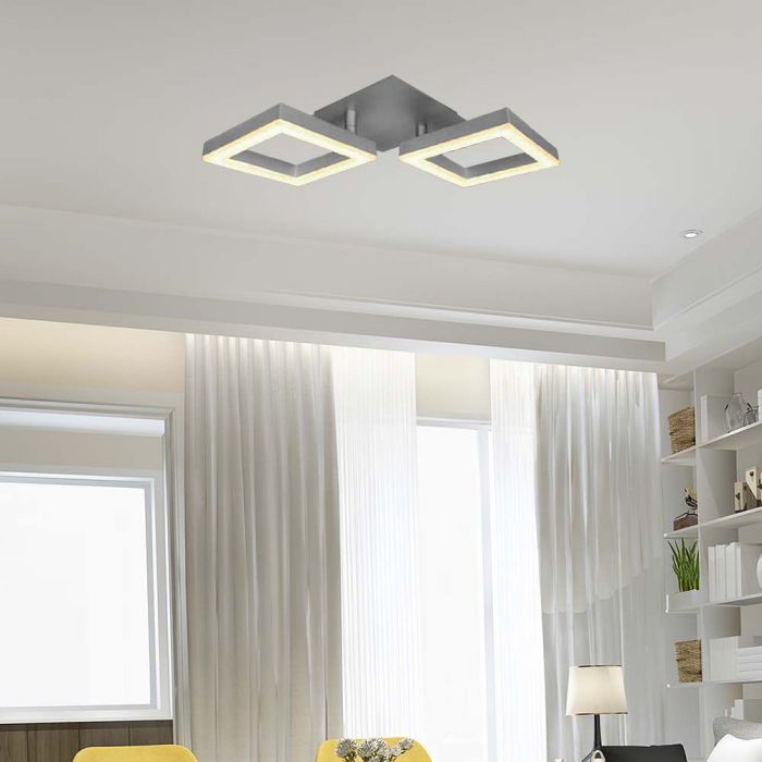 LED DESIGNER CEILING LIGHT TWO FRAME 14W WW 1490lm 340x95x160mm