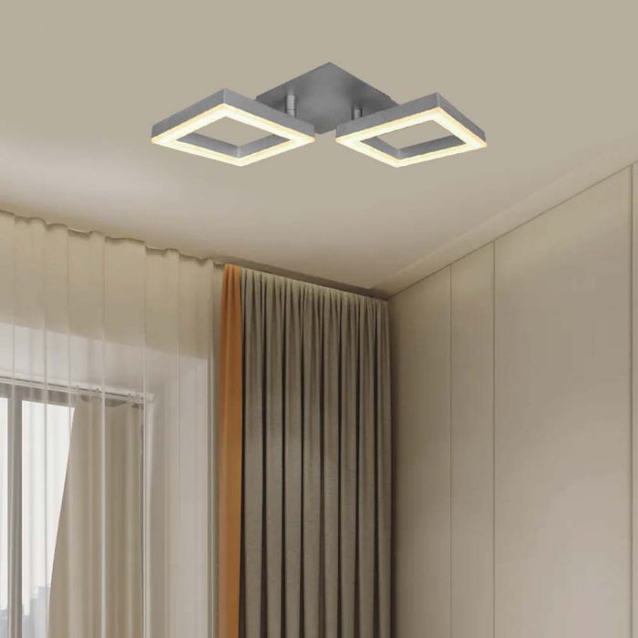 LED DESIGNER CEILING LIGHT TWO FRAME 14W WW 1490lm 340x95x160mm
