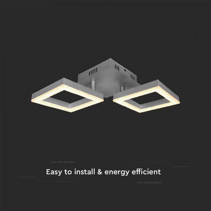 LED DESIGNER CEILING LIGHT TWO FRAME 14W WW 1490lm 340x95x160mm