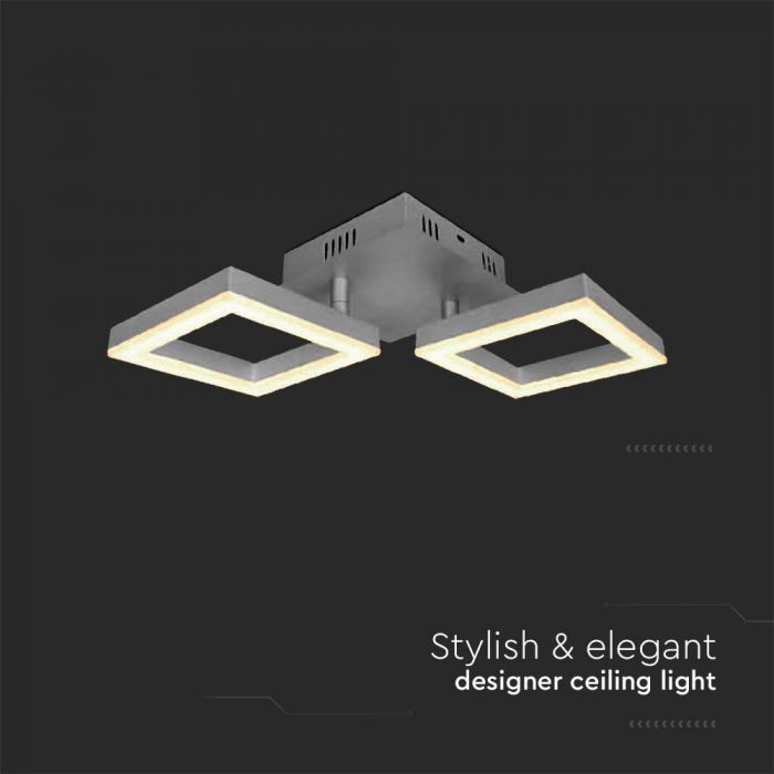 LED DESIGNER CEILING LIGHT TWO FRAME 14W WW 1490lm 340x95x160mm