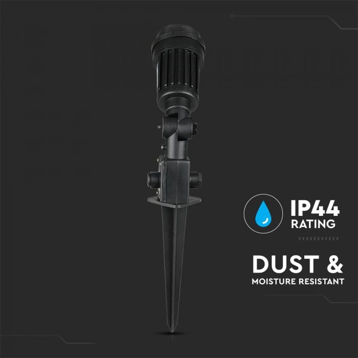 LED GARDEN SPIKE SINGLE HEAD 470X85 BLACK
