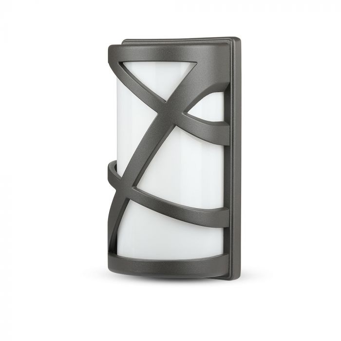LED GARDEN WALL LIGHT ALUM.+GLASS E27 IP54 145X295 DARK GREY
