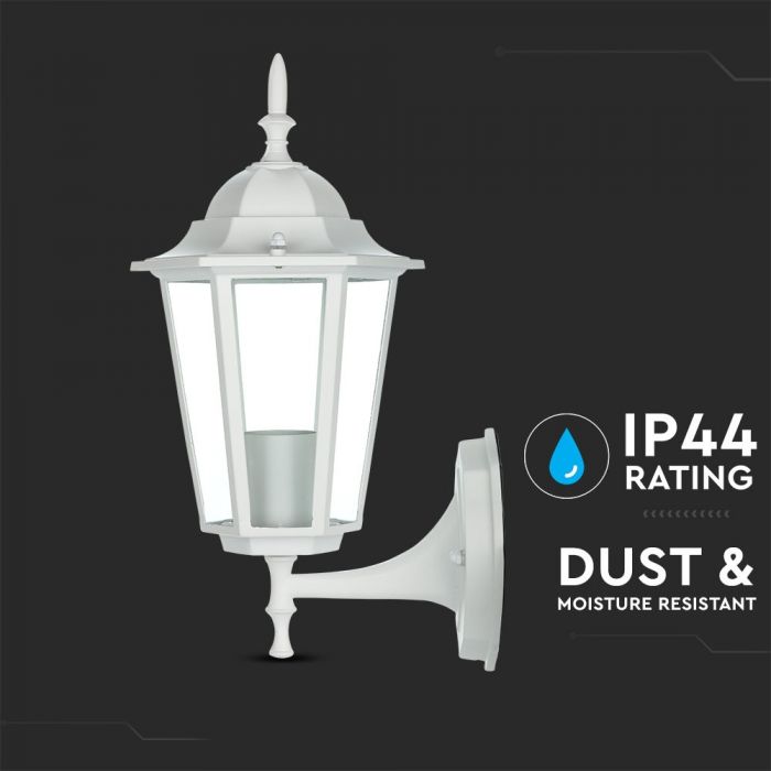 LED GARDEN WALL LIGHT E27 IP44 360X208 FACING UP WHITE