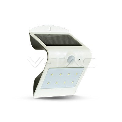 LED SOLAR WALL Sensor LIGHT 1.5W DL+WW 200lm 12° 152X96X84 IP65 White+Black