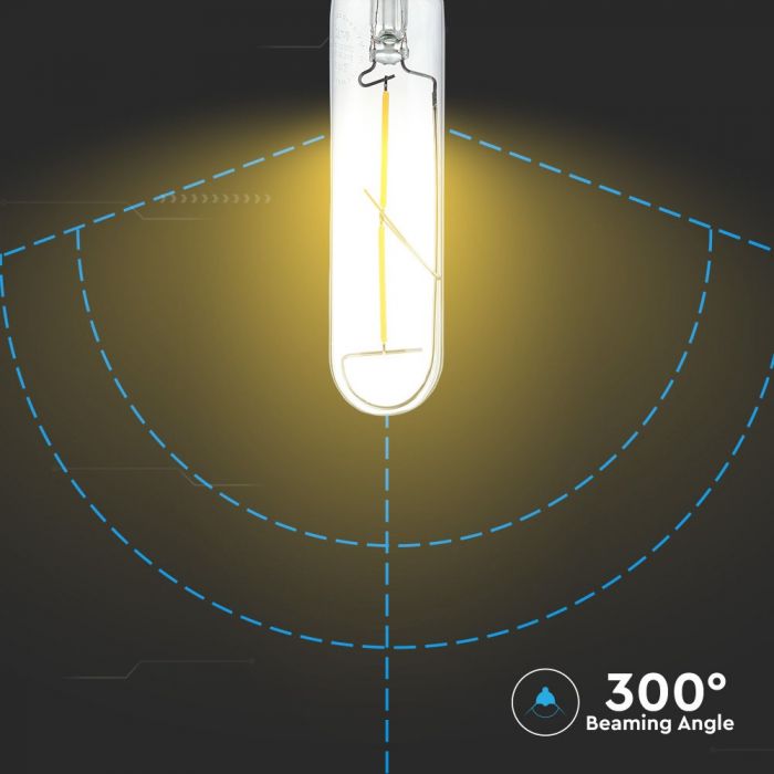 LED E27 FILAMENT LAMP CLEAR T30 2W WW 200lm 300° 30X136