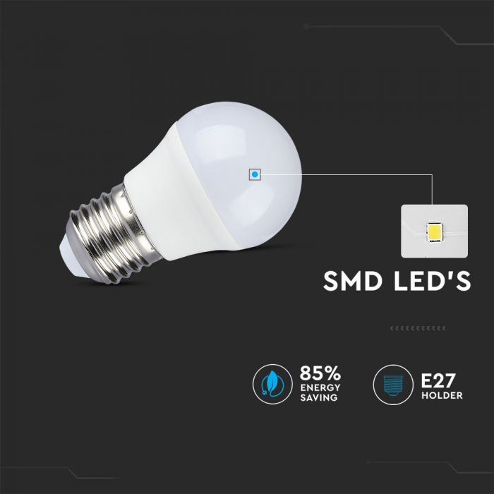LED E27 LAMP G45 5.5W DL 470lm 200° 46X82 GLOBE CRI 95+