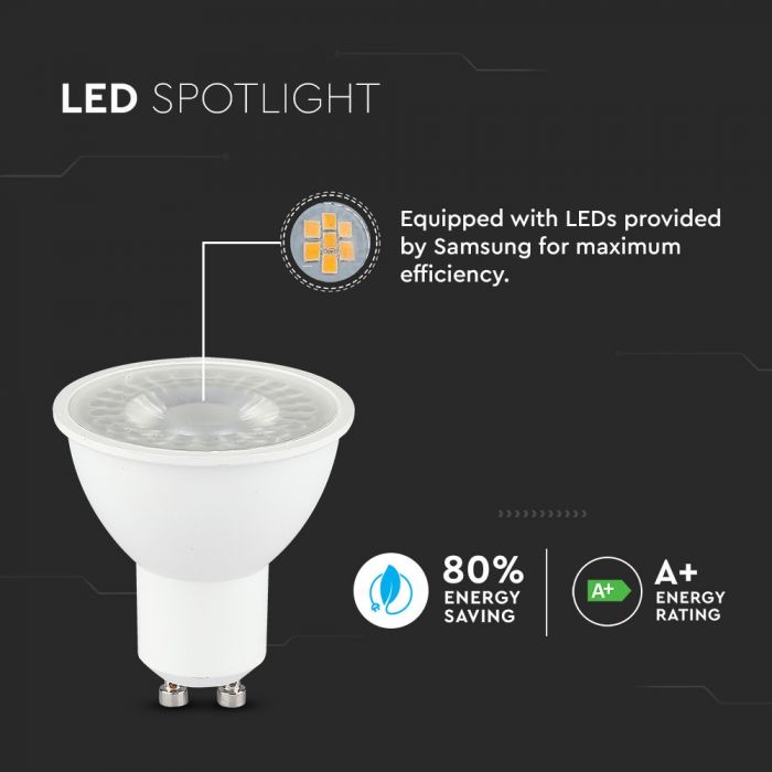 LED GU10 LAMP 6W WW 400lm 38° 50X58 CRI 95+