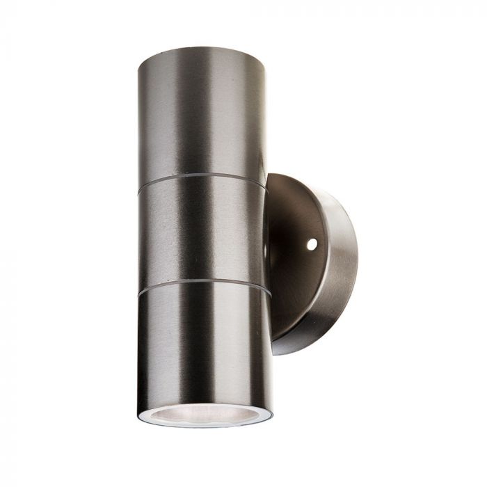 LED WALL FITTING STAINLESS STEEL GU10 2WAY 93X85X163 IP44