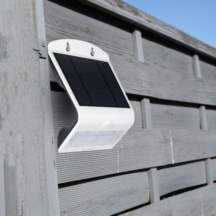 3W LED Solar Wall Light Warm White, Natural White White Black Body