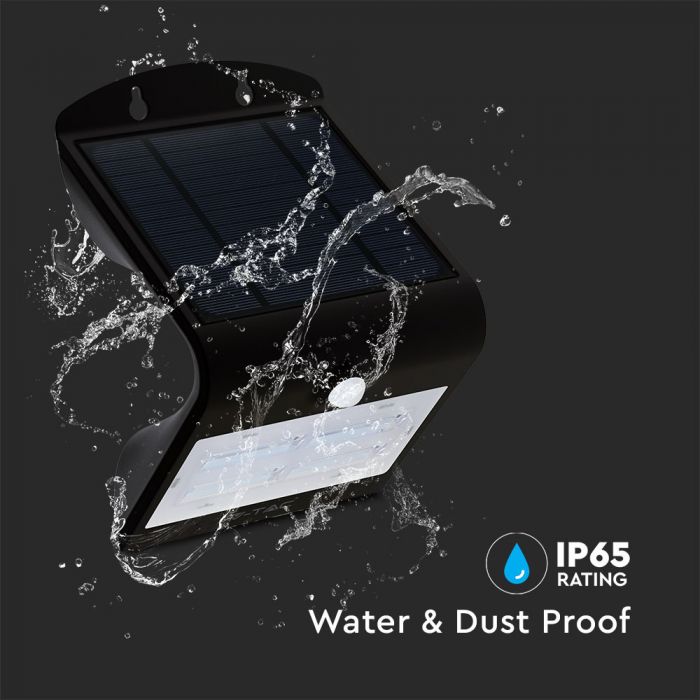 LED SOLAR WALL Sensor LIGHT 3W DL+WW 400lm 60° 140X212X109 IP65 Black+Black