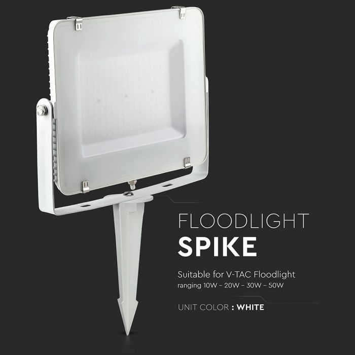 FLOODLIGHT SPIKE WHITE 35X150 ALUMINIUM