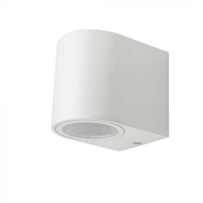 LED WALL SLEEK FITTING ALUMINIUM ROUND GU10 1WAY 92X68X80 IP44 WHITE