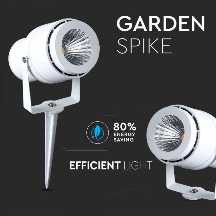 LED GARDEN SPIKE ALUMINIUM 12W GREEN 720lm 73X255 WHITE IP65