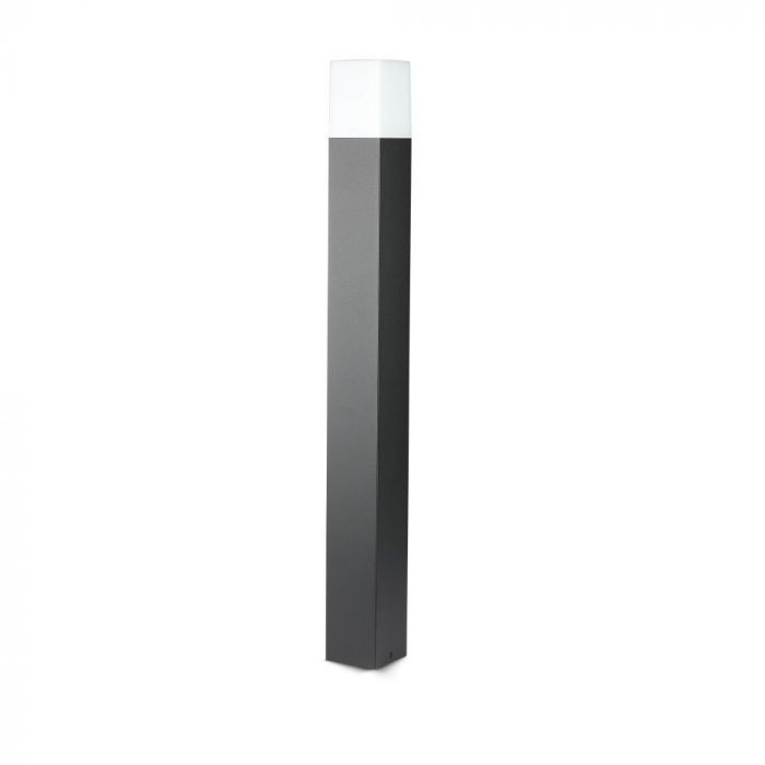 LED GARDEN FLOOR LIGHT SQUARE GU10 IP54 80X80X800 BLACK ALUMINIUM+PC DIFFUSER