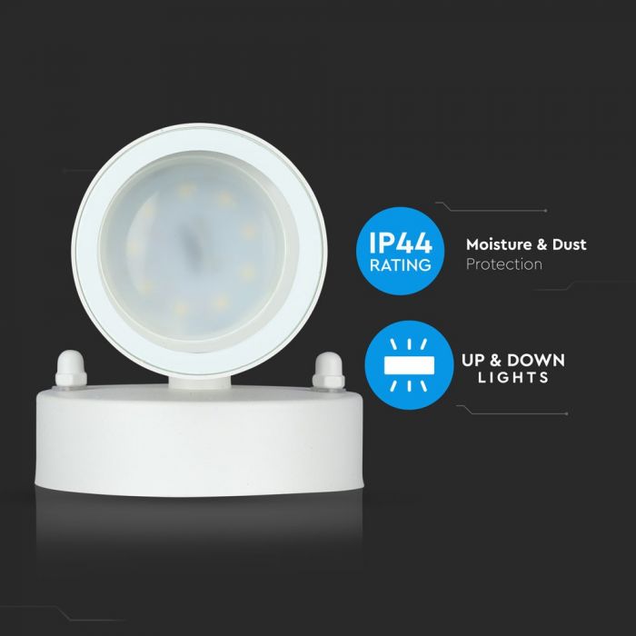 LED WALL FITTING STAINLESS STEEL GU10 2WAY 93X85X163 IP44 WHITE