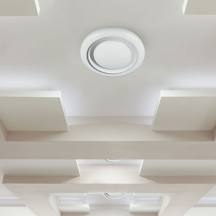 LED DESIGNER CEILING LIGHT with RF Control+Timer CCT Changing STARRY 30/60/30W 4200lm 150° 480X75 DIMMABLE