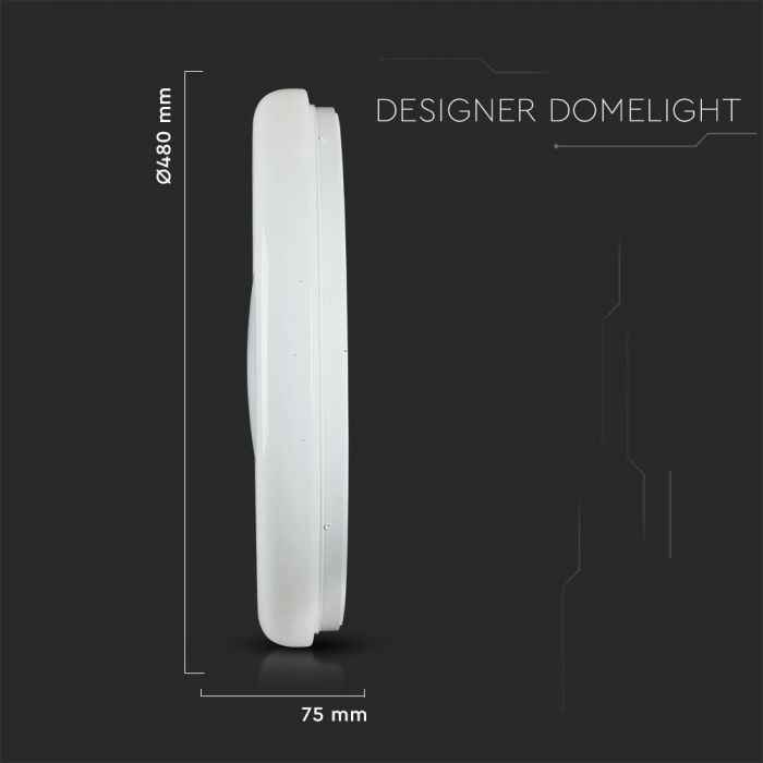 LED DESIGNER CEILING LIGHT with RF Control+Timer CCT Changing STARRY 30/60/30W 4200lm 150° 480X75 DIMMABLE