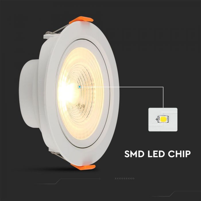 LED REFLECTOR DOWNLIGHT ROUND 7W DL 560lm 50° 91X45.7 (75) MOVABLE