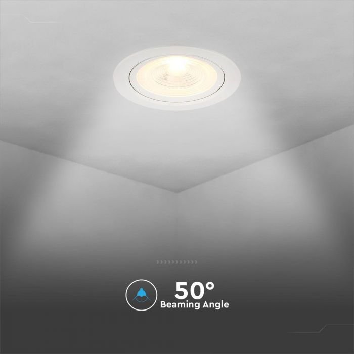 LED REFLECTOR DOWNLIGHT ROUND 7W DL 560lm 50° 91X45.7 (75) MOVABLE