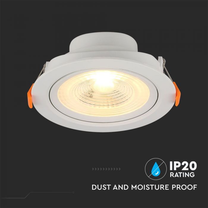 LED REFLECTOR DOWNLIGHT ROUND 7W DL 560lm 50° 91X45.7 (75) MOVABLE