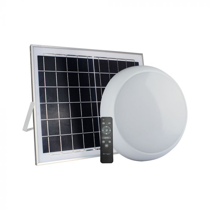 LED SOLAR CEILING LIGHT ROUND 15W 3in1 900lm 120° 320X100 WITH SENSOR AND RF CONTROL IP65