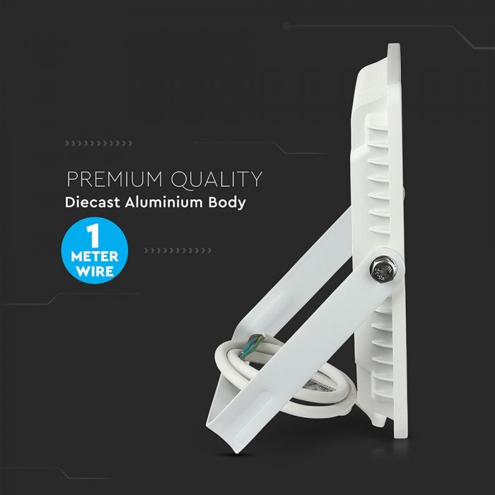 LED FLOOD SLIM 100W CW 100° 12000lm (120lm/W) IP65 WHITE SAMSUNG CHIP A++
