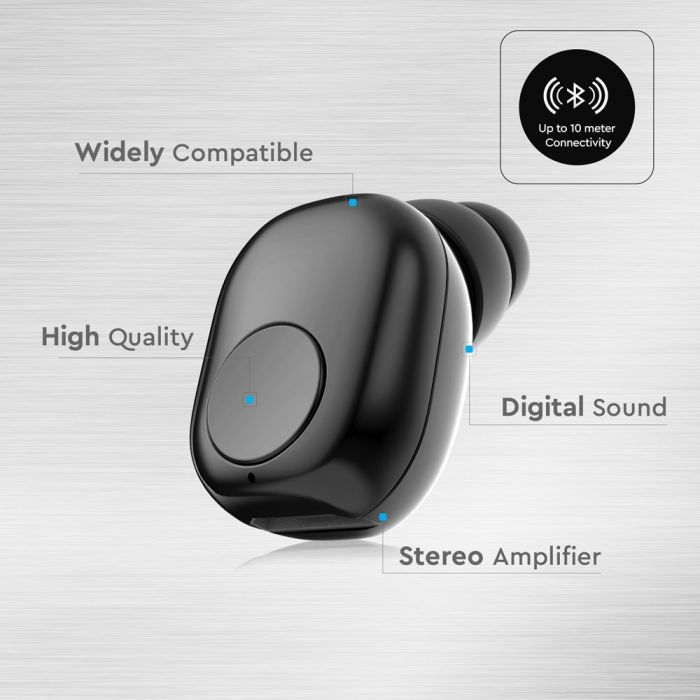 HEADSET BLUETOOTH 55mah BATTERY BLACK MINI