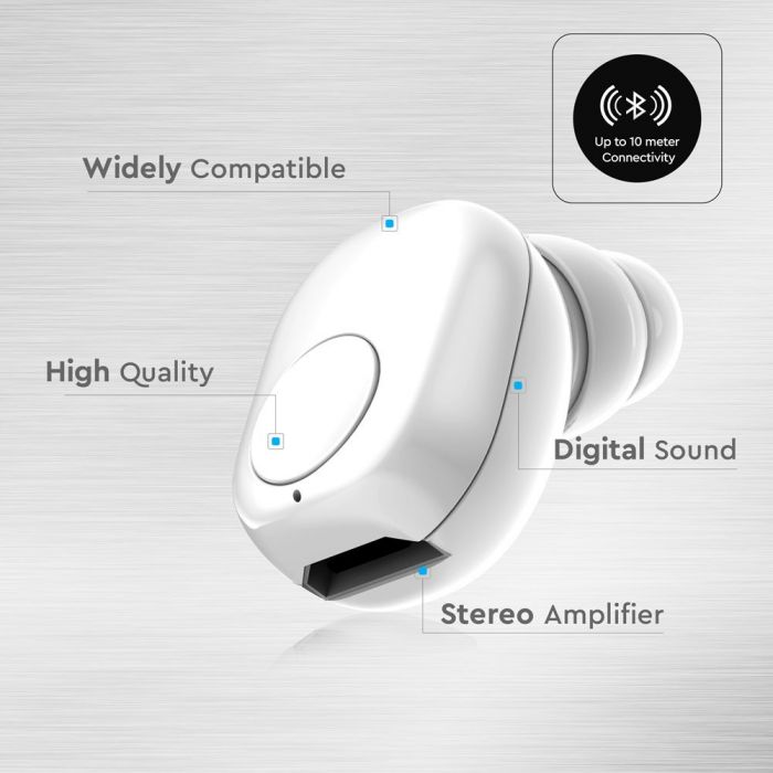 HEADSET BLUETOOTH 55mah BATTERY WHITE MINI
