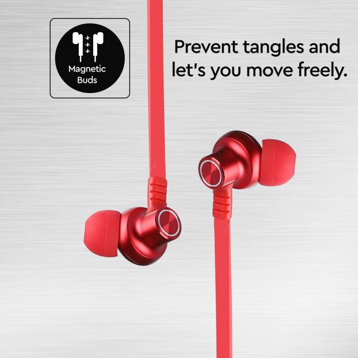 HEADSET BLUETOOTH SPORT 500mah BATTERY RED