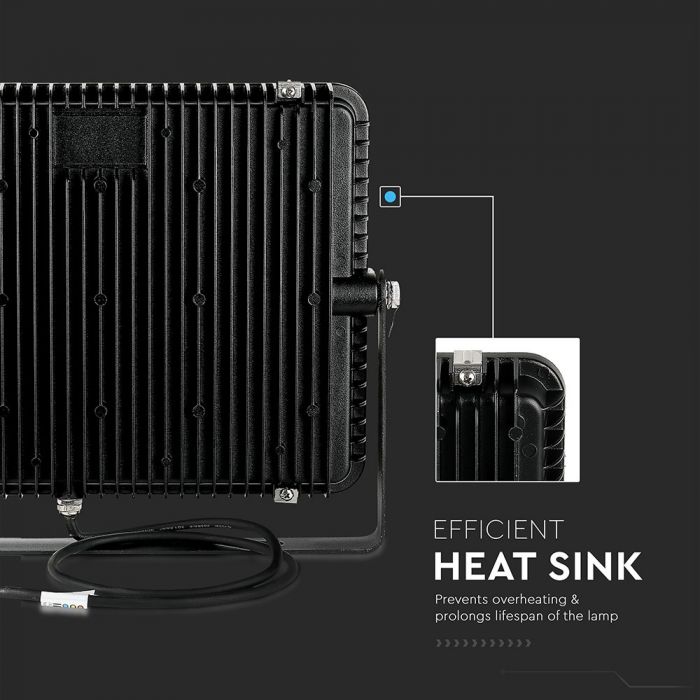 LED FLOOD SLIM 150W DL 100° 17300Lm (115lm/W) IP65 BLACK SAMSUNG CHIP