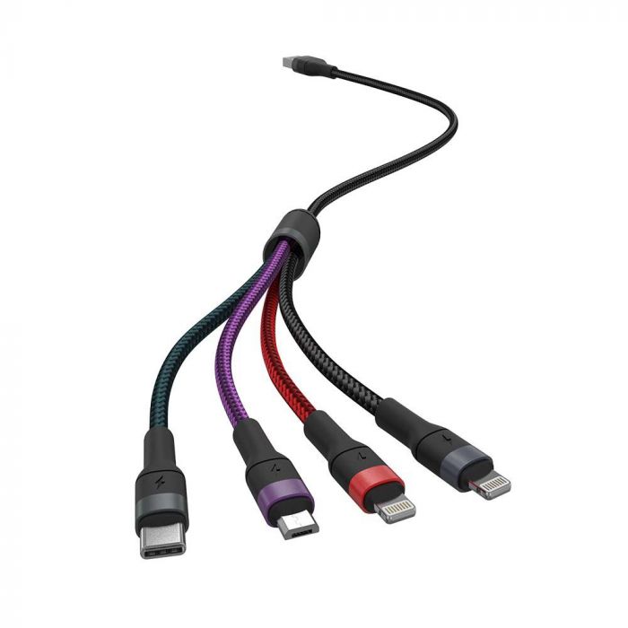 4IN1 CHARGING CABLE 1200mm 2.4A Max