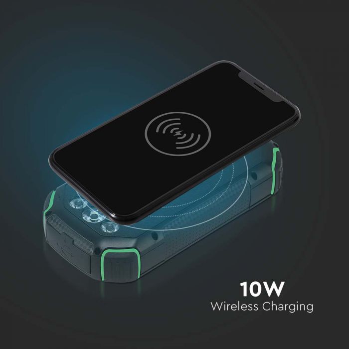 POWER BANK SOLAR WIRELESS CHARGER 30000mAh 2xUSB OUTPUT TYPE C BLACK