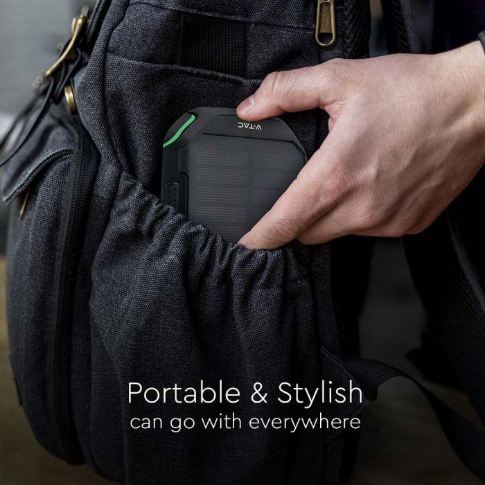 POWER BANK SOLAR WIRELESS CHARGER 30000mAh 2xUSB OUTPUT TYPE C BLACK