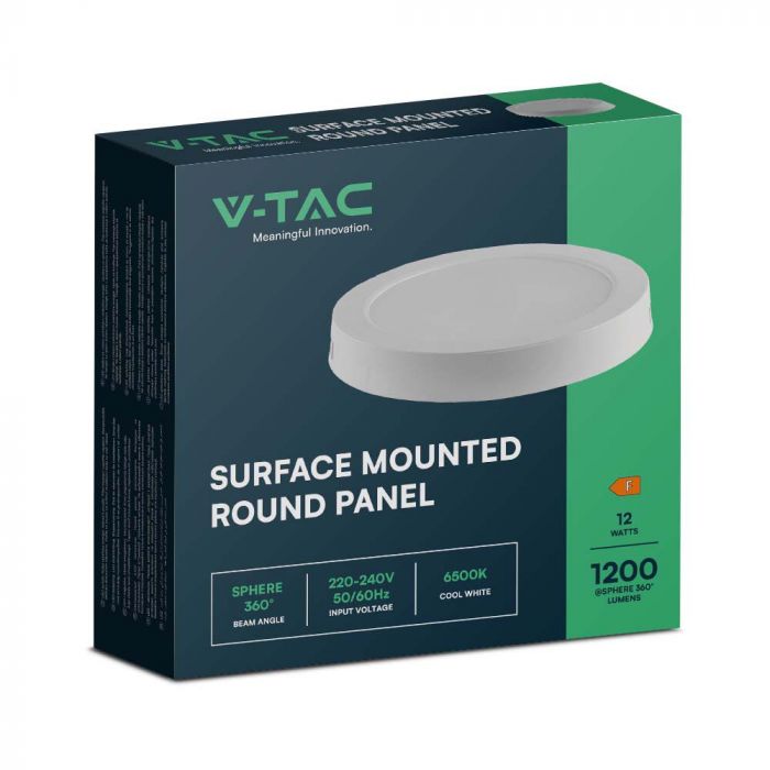 LED BACKLIT SURFACE PANEL ROUND 12W 1200lm DL 360° 167.4x30.7mm