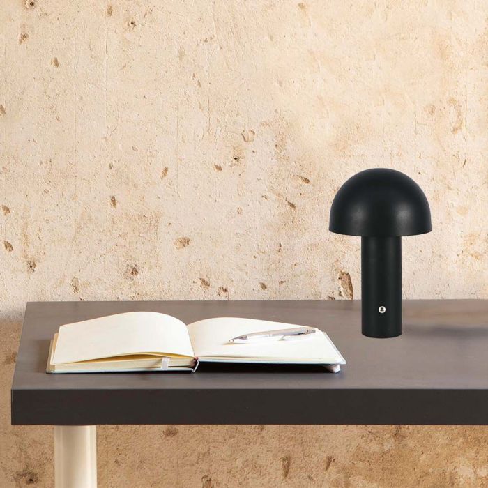 LED TABLE LAMP1800mAH BATTERY 3W 3IN1 200lm 150x250mm BLACK TOUCH DIMMING