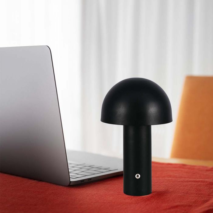 LED TABLE LAMP1800mAH BATTERY 3W 3IN1 200lm 150x250mm BLACK TOUCH DIMMING