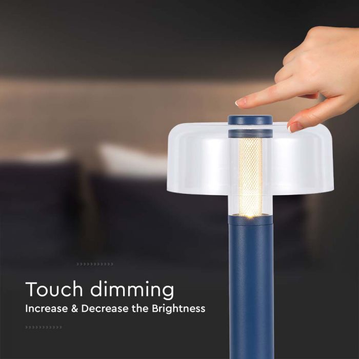 LED TABLE LAMP 1800mAH BATTERY 1W WW 100lm 150x300 VIOLET TOUCH DIMMING