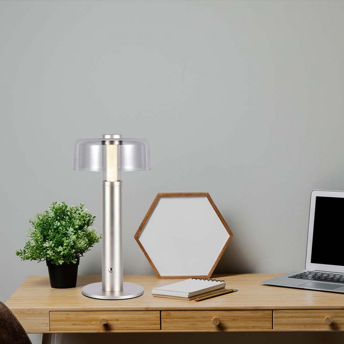 LED TABLE LAMP 1800mAH BATTERY 1W WW 100lm 150x300 CHAMPAGNE GOLD TOUCH DIMMING