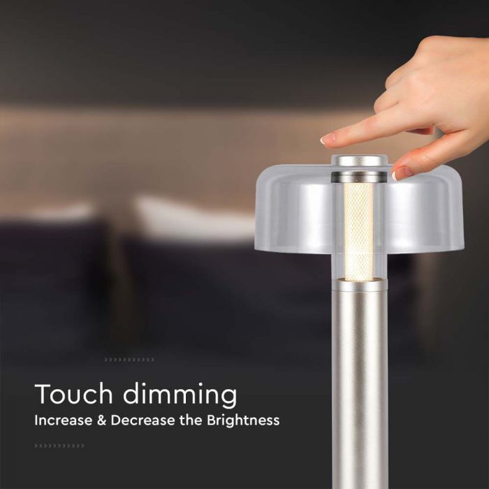 LED TABLE LAMP 1800mAH BATTERY 1W WW 100lm 150x300 CHAMPAGNE GOLD TOUCH DIMMING