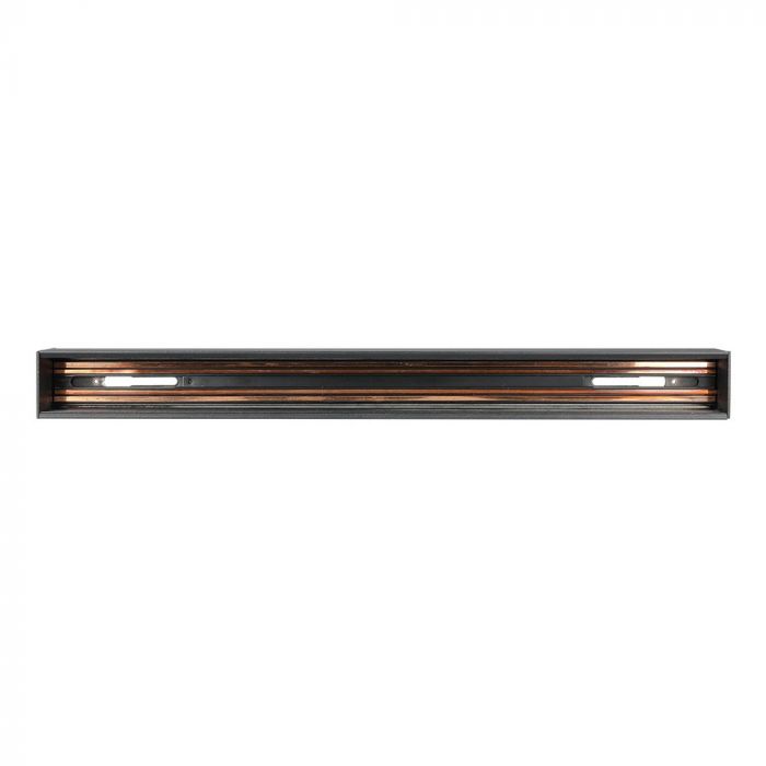 RECESSED ALUMINIUM TRACK FOR MAGNETIC TRACKLIGHTS 0.5M BLACK