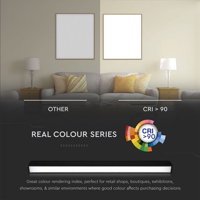 LED MAGNETIC LINEAR LIGHT 30W 2700lm DL 100° 970X35X59 24V BLACK