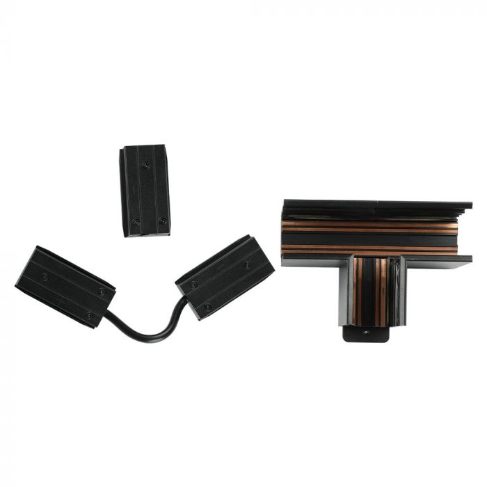 LED MAGNETIC TRACK LIGHT T TYPE CONNECTOR BLACK