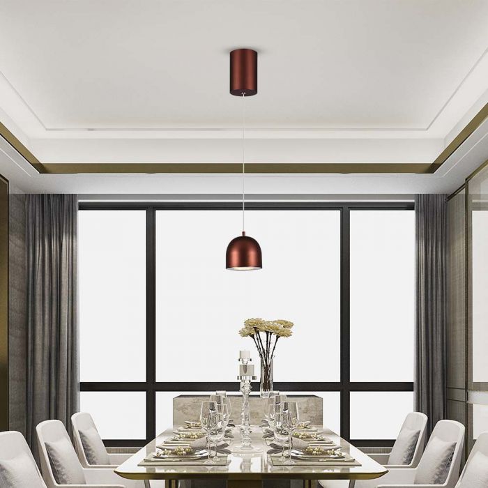 LED PENDANT LIGHT 8.5W WW 850lm 120° 100x1620mm BROWN